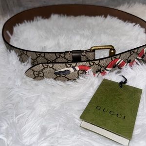 Gucci x Supreme Kingsnake Brown Belt